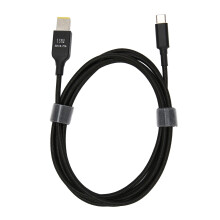 Cable de carga Power Delivery de 135 W, tipo C a rectangular macho, compatible con portátiles Thinkpad, trenzado de nailon, chip inteligente,