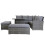 Charles Bentley Charles Bentley Rattan Corner Lounge Set with Table Grey 5