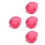 16Pcs Durable Plastic Nail Soak Bowls Pink Double Layer Manicure Bowls 8