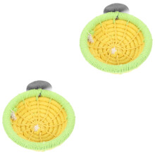 2Pcs Handcrafted Yellow Bird Nest for Parakeet Bird Cage Resting