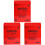 3Pièces À Lettres Rouge En Fer Pour Murs Avec Serrure 1