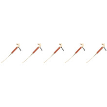 5Pcs Handled Shoe Lifter Brown Wood and Copper for Comfortable Use