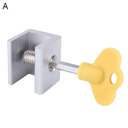 Windfall Sliding Window Locks – Aluminum Security Lock with Key, Adjustable for Vertical/Horizontal Sliding Doors & Double Hung Windows, Compatible 1