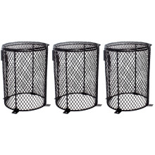 3Pcs Iron Reptile Heater Guard Lamp Shade Pet Anti-Scald Black