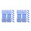 16Pcs Blue Pc Swimming Goggles Buckles Quick Release Adjustable Clips 1