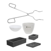 1Set High Temp Graphite Crucible Kit for Gold & Silver Smelting DIY