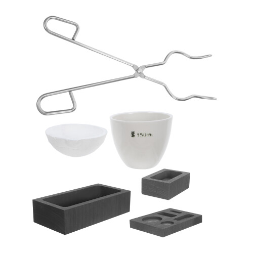 1Set High Temp Graphite Crucible Kit for Gold & Silver Smelting DIY