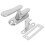 3Pièces Verrouillage Forte Acier Inox Maison Argent 1