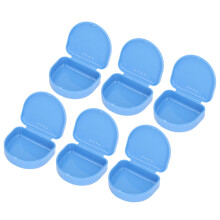 12 Pcs Plastic Denture Storage Cases, Compact Orthodontic Retainer Box