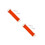 2Pièces Repose-Pieds Suspendu Orange Bois Fer Polyester 6
