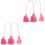 4Pièces Pompons Rose Pour Décoration Accroche-Sacs 7