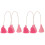 4Pièces Pompons Rose Pour Décoration Accroche-Sacs 8