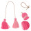 4Pièces Pompons Rose Pour Décoration Accroche-Sacs 10