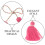 4Pièces Pompons Rose Pour Décoration Accroche-Sacs 11