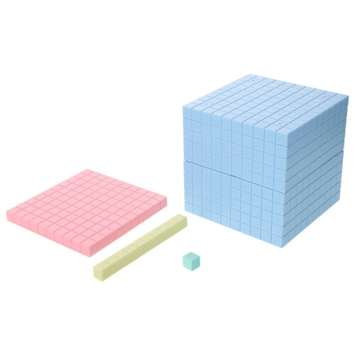 1Set Plastic Base Ten Blocks Counting Cubes for Early Math Education