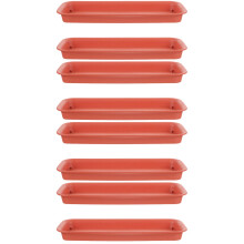 8Pcs Red Plastic Plant Pot Saucers Trays for Home Garden Use