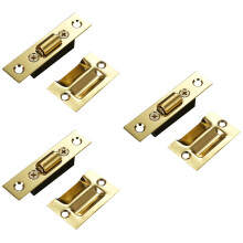 3Pièces Fermoirs De Porte Boule Dorés Acier Inoxydable Robuste Maison