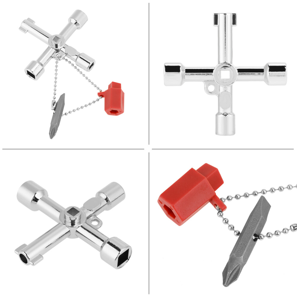 10Pcs Zinc Alloy Universal Cross Key Wrenches For Cabinets, 7Cm 7671392729638