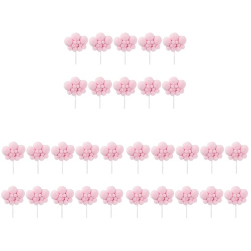 30Pièces Cake Decoration Rose Motifs Nuage Pour Cupcakes Événements