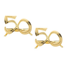 12St Gouden 50 Jaar Feest Bril Plastic Eyeglass Verjaardagsfeest