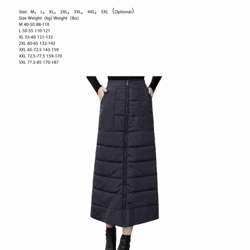 Winter Half Apron Down Cotton 300g Black M-5XL 1