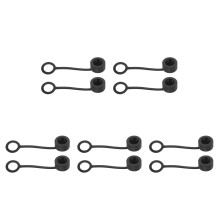 10St Waterdichte Plastic Connector USB Stofbescherming Zwart