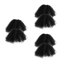 3Paren Losse Zwarte Tulle Puff Mouwen, Perfect Bruid En Avond