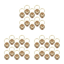 30Pcs Durable Golden Screw Clasps Cord End Caps for DIY Jewelry