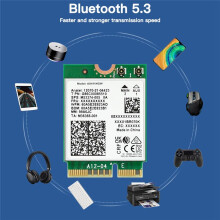 For  AX411 WiFi Card+2X8DB Antenna WiFi 6E CNVio2 BT 5.3 Tri-Band 5374Mbps Module for Laptop/PC Win10/11-64Bit