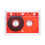 Cassette Audio Rouge Plastique Pour Interview 60 Minutes 10
