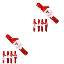 2St Kerst Slap Armbanden 3D Stof Kinderfeest Kleuren Mix Comfortabel