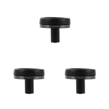 3St Hengel Endkappen Aluminium Zwart - Comfortabele Visstok Accessoire