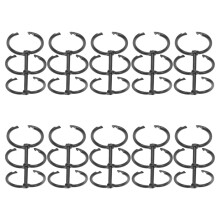 10St Zwarte Metalen Driegat Binder, Stevige En Draagbare Ringclips