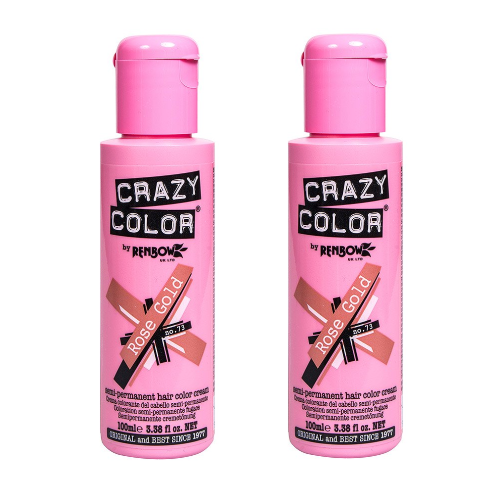 Crazy Color Gold Hair Dye 100Ml - Rose X2