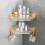 Acrylic Wall Mounted Corner Floating Shelf Gold 5
