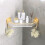 Acrylic Wall Mounted Corner Floating Shelf Gold 11