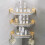 Acrylic Wall Mounted Corner Floating Shelf Gold 4