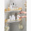 Acrylic Wall Mounted Corner Floating Shelf Gold 3