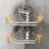 Acrylic Wall Mounted Corner Floating Shelf Gold 8