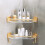 Acrylic Wall Mounted Corner Floating Shelf Gold 6