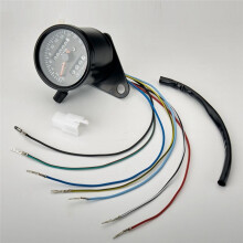 Cafe Racer Retro-Motorrad, Modifizierte Anzeige, LED-Anzeige, Mechanischer Tachometer, KilometerzäHler, 220 /H