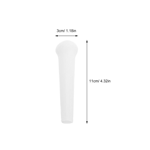 2Pcs White Ceramic Pestle for Grinding Multi-Use Kitchen Garlic Masher 1