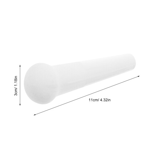 2Pcs White Ceramic Pestle for Grinding Multi-Use Kitchen Garlic Masher 2