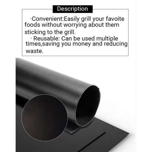 40cm X 60cm Reusable Non-Stick BBQ Grill Mat Barbecue Baking Liners Microwave Oven Tool 1