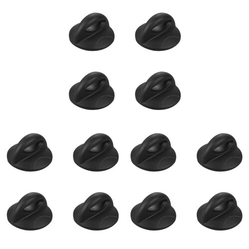 12Pcs High Friction Black Pot Cover Knobs for Kitchen Cookware Lids 2