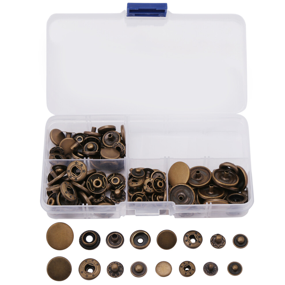 Complete 40 Press Stud Kit Bronze Finish 7444352278084