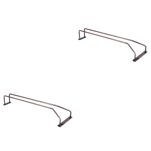 2Pcs Light Brown Wine Rack Stemware Holder Glass Hanger for Kitchen 2