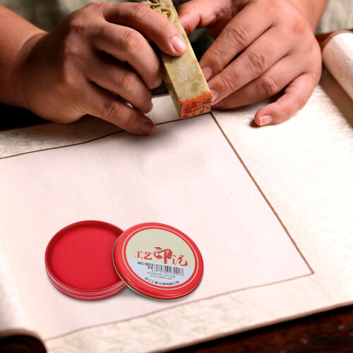 15Pcs Red Ink Pads Round Small Stamp Pads for Office Use DIY Projects 2