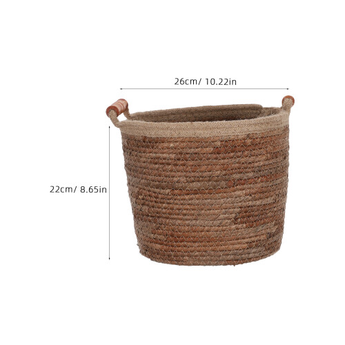 1Panier De Rangement Décoratif Anses Bois Pour Intérieur 1