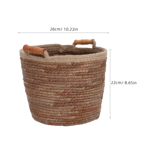 1Panier De Rangement Décoratif Anses Bois Pour Intérieur 2